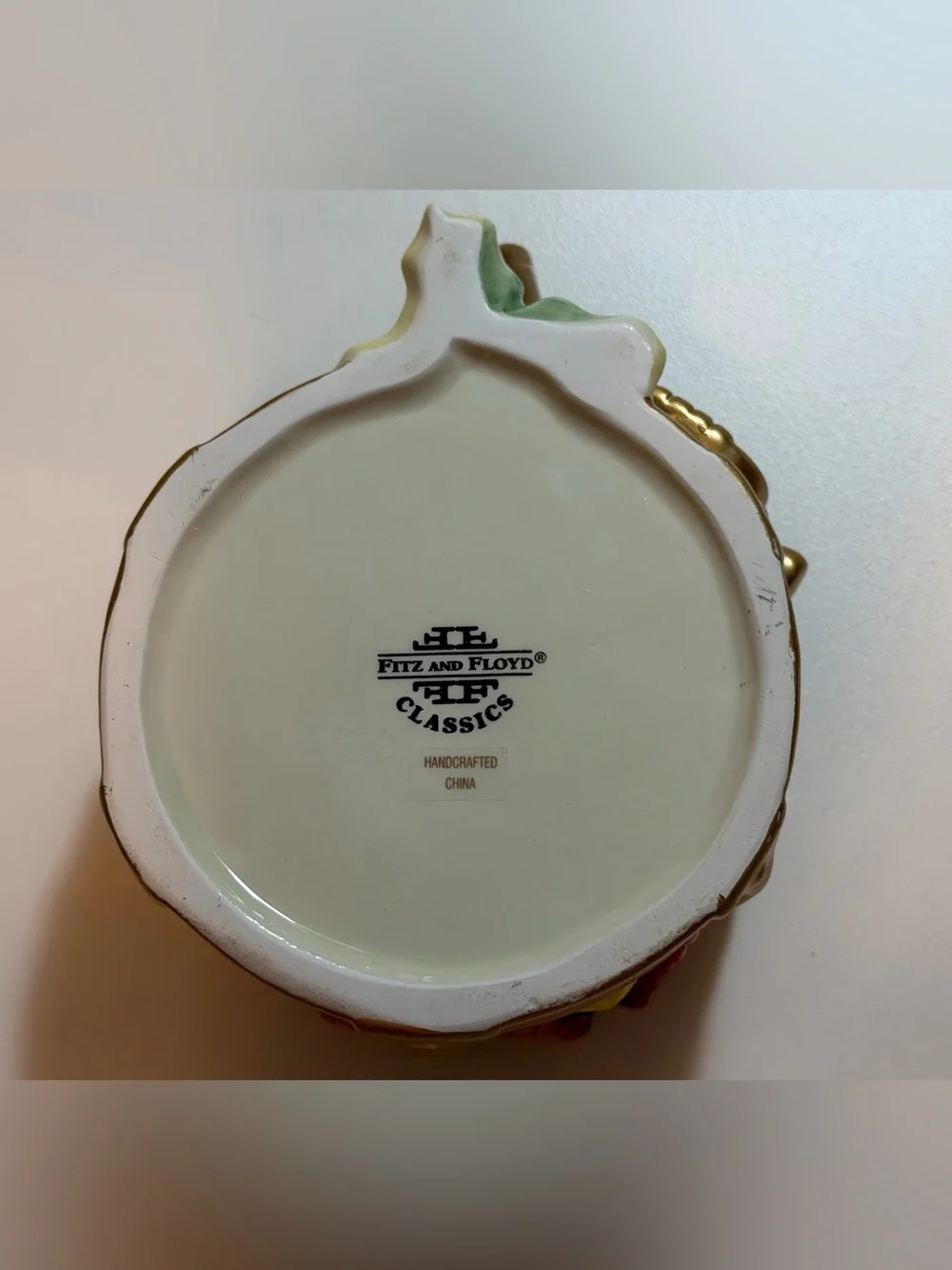 Vtg Fitz and Floyd Holiday Treasure Box Ceramic Christmas Drum Lidded Trinket